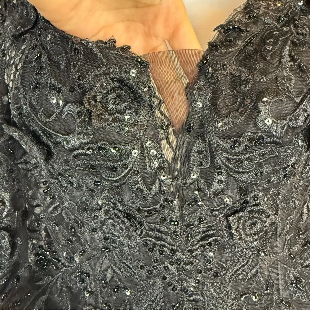 Elegant Black Evening Gown Off-Shoulder Dress Size:M wedding, prom dress